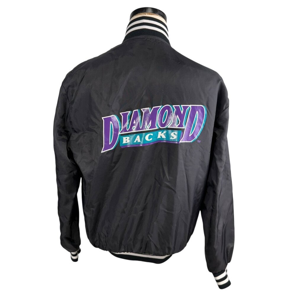 Vintage Holloway Diamondbacks Anthony Jacket M Black Nylon Quilted Lining 90's
